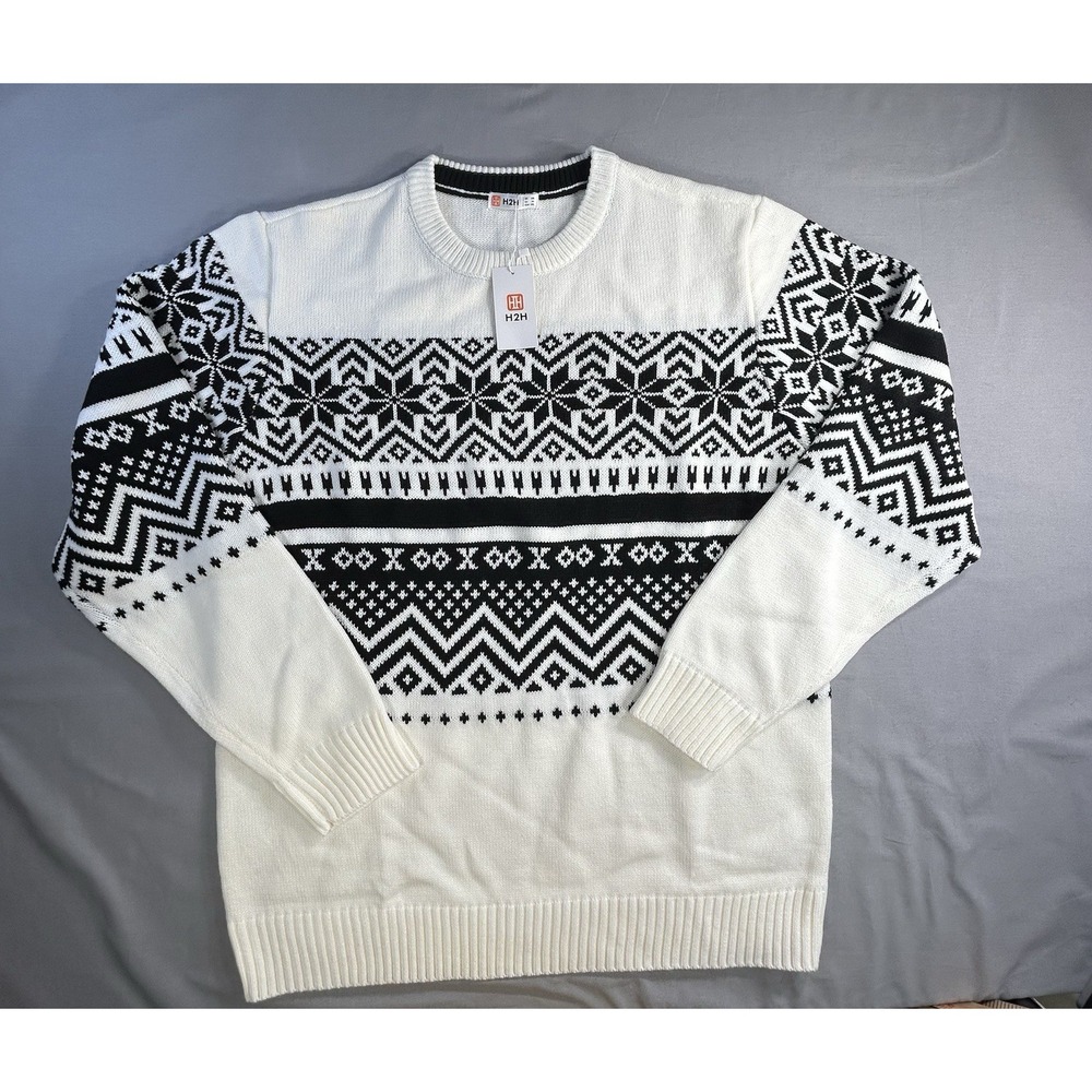 H2H Ivory And Black‎ sweater women's 2XL NEW